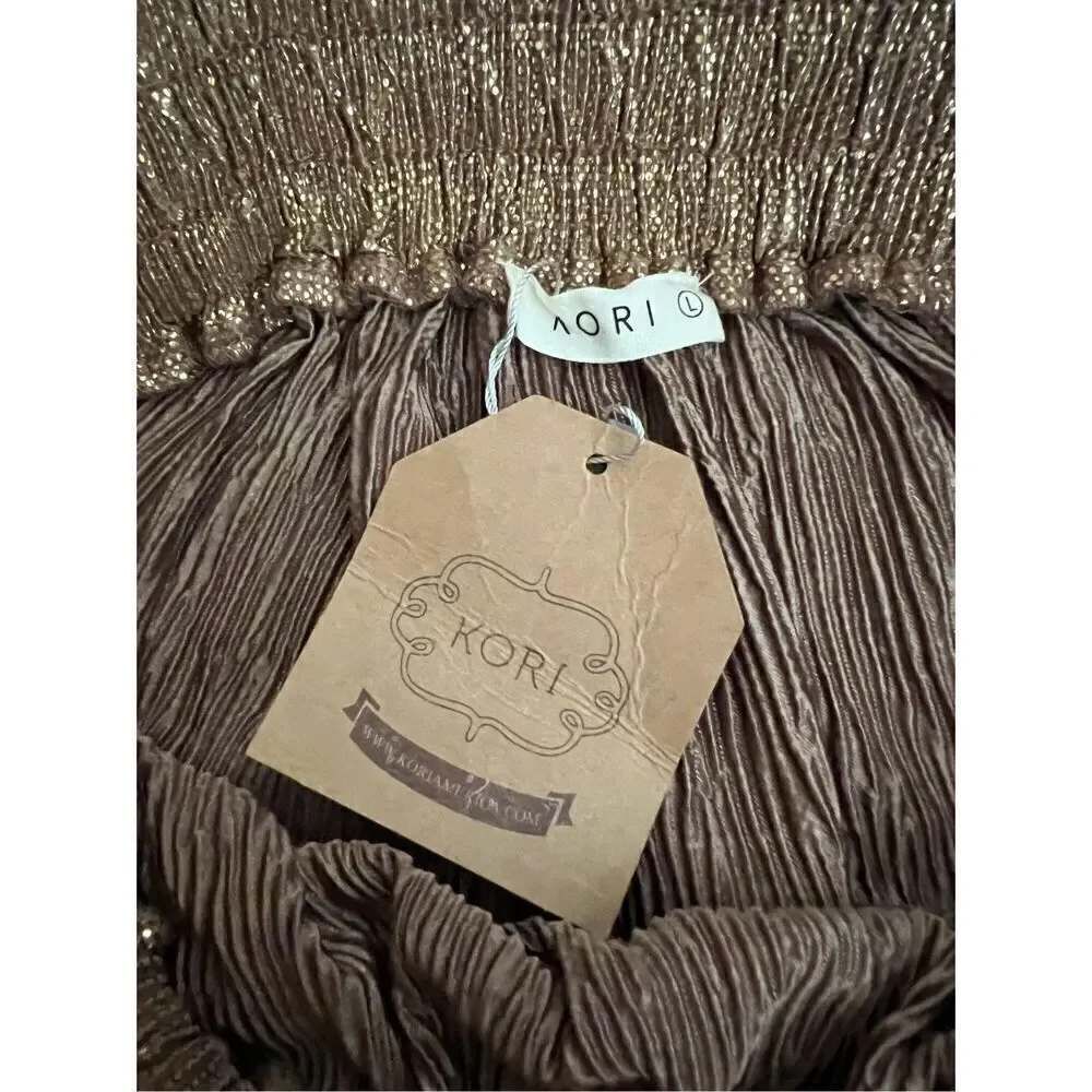 New Kori Alma Gold layered skirt size L - Picture 5 of 9